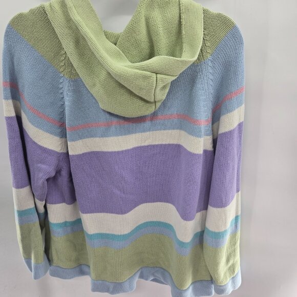 Crazy Horse A Liz Claiborne Company Pastel 100% Cotton Colorblock Cardigan 3/3x - Picture 5 of 9